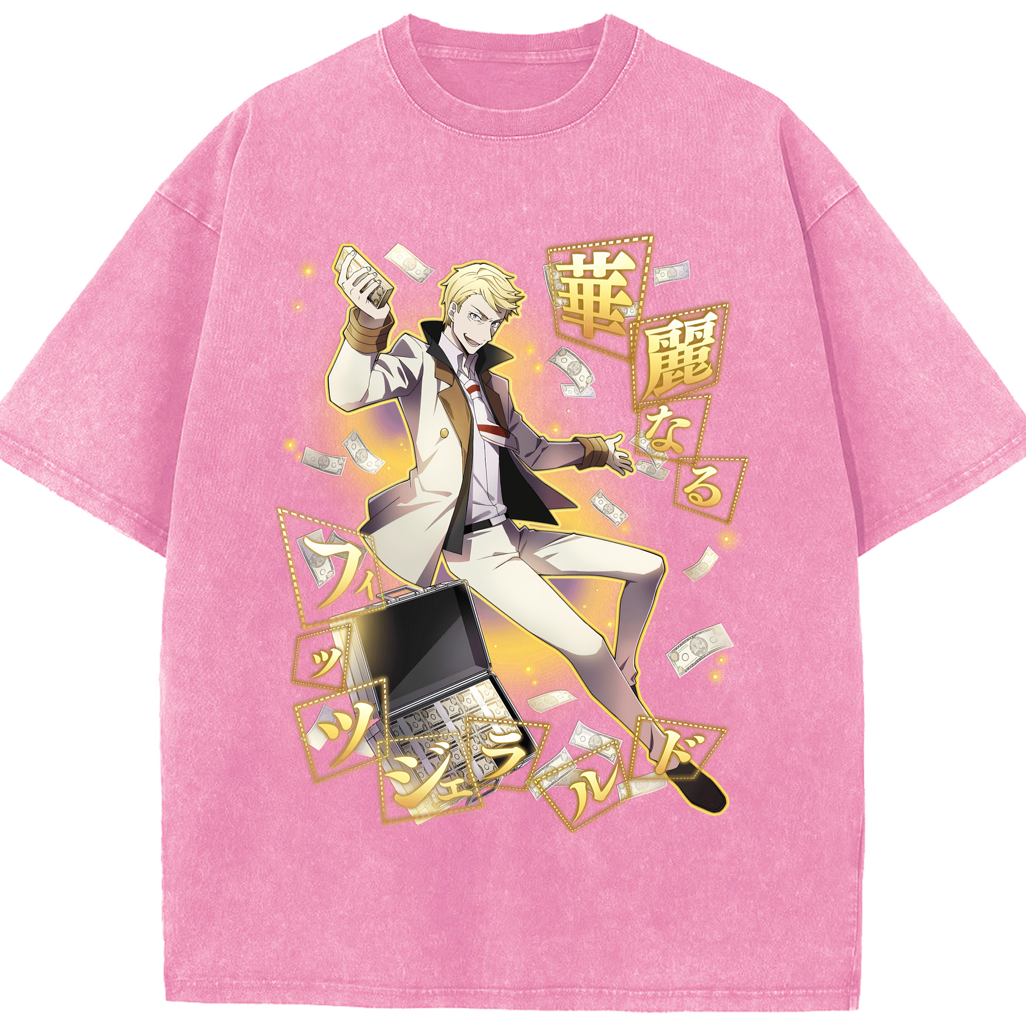 （画像用） 文豪ストレイドッグス Bungo Stray Dogs 綿100% ヴィンテージ風 半袖Tシャツ（フロントプリント）